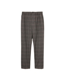 ウーリーチェックテーパードイージートラウザー