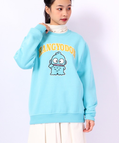 sanrio(サンリオ)の「sanrio ハンギョドン クロミ ポムポムプリン ポチャッコ シナモロール ハローキティ サンリオ スウェット トレーナー 起毛(スウェット・レディース・ブラック/サックスブルー/クリーム/グリーン/ピンク/ホワイト・L/M/LL)」の5枚目の写真