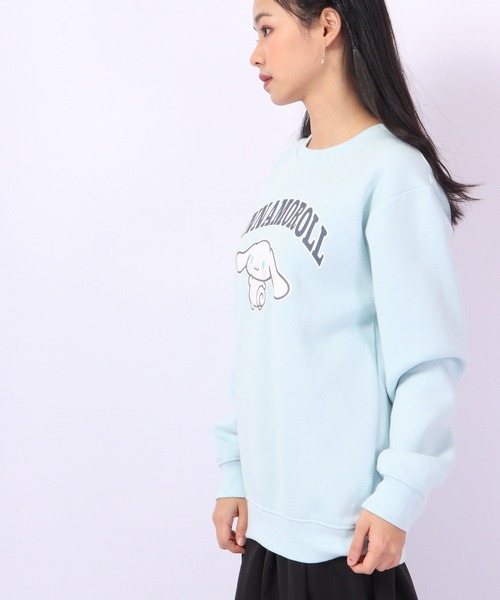 sanrio(サンリオ)の「sanrio ハンギョドン クロミ ポムポムプリン ポチャッコ シナモロール ハローキティ サンリオ スウェット トレーナー 起毛(スウェット・レディース・ブラック/サックスブルー/クリーム/グリーン/ピンク/ホワイト・L/M/LL)」の12枚目の写真