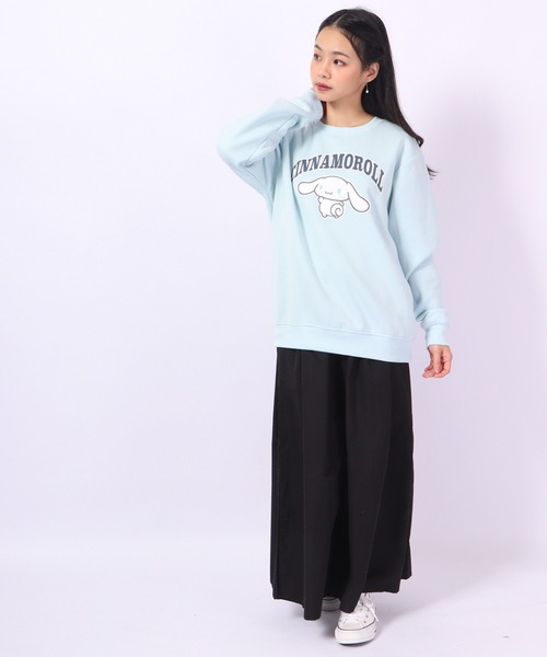 sanrio(サンリオ)の「sanrio ハンギョドン クロミ ポムポムプリン ポチャッコ シナモロール ハローキティ サンリオ スウェット トレーナー 起毛(スウェット・レディース・ブラック/サックスブルー/クリーム/グリーン/ピンク/ホワイト・L/M/LL)」の10枚目の写真