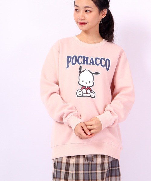 sanrio(サンリオ)の「sanrio ハンギョドン クロミ ポムポムプリン ポチャッコ シナモロール ハローキティ サンリオ スウェット トレーナー 起毛(スウェット・レディース・ブラック/サックスブルー/クリーム/グリーン/ピンク/ホワイト・L/M/LL)」の9枚目の写真