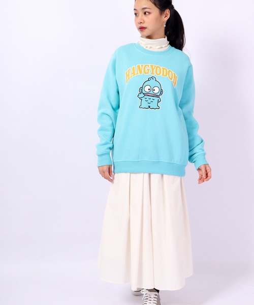 sanrio(サンリオ)の「sanrio ハンギョドン クロミ ポムポムプリン ポチャッコ シナモロール ハローキティ サンリオ スウェット トレーナー 起毛(スウェット・レディース・ブラック/サックスブルー/クリーム/グリーン/ピンク/ホワイト・L/M/LL)」の21枚目の写真