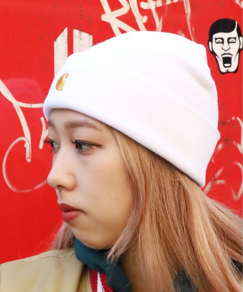 Carhartt WIP（カーハートダブリューアイピー）の「Carhartt/カーハート CHASE BEANIE ビーニー（ニットキャップ/ビーニー・メンズ・ブルー/ブラック/パープル/グリーン/ホワイト・ONE SIZE）」の12枚目の写真