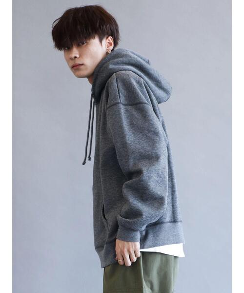 CRAFT STANDARD BOUTIQUE(クラフトスタンダードブティック)の「裏起毛BIGプルパーカー(パーカー・レディース・ブラック/グレー系その他/アイボリー/杢グレー・L/M/LL)」の5枚目の写真