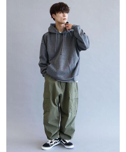 CRAFT STANDARD BOUTIQUE(クラフトスタンダードブティック)の「裏起毛BIGプルパーカー(パーカー・レディース・ブラック/グレー系その他/アイボリー/杢グレー・L/M/LL)」の8枚目の写真