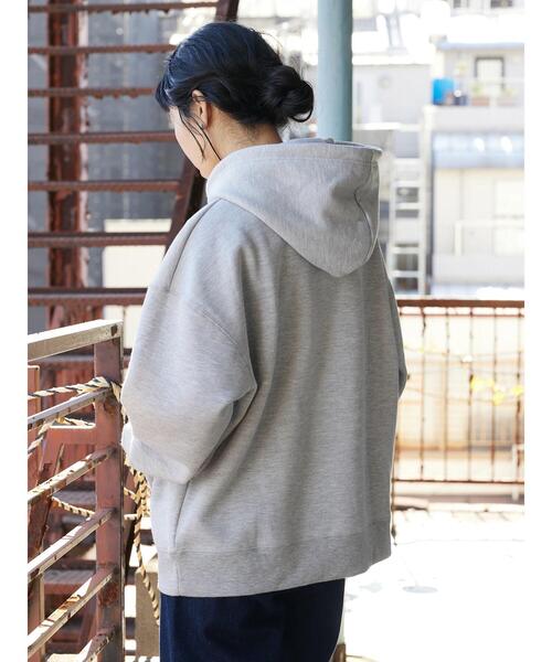 CRAFT STANDARD BOUTIQUE(クラフトスタンダードブティック)の「裏起毛BIGプルパーカー(パーカー・レディース・ブラック/グレー系その他/アイボリー/杢グレー・L/M/LL)」の13枚目の写真