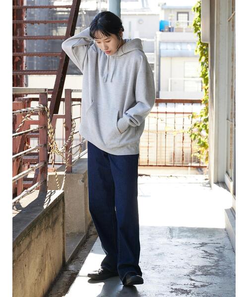 CRAFT STANDARD BOUTIQUE(クラフトスタンダードブティック)の「裏起毛BIGプルパーカー(パーカー・レディース・ブラック/グレー系その他/アイボリー/杢グレー・L/M/LL)」の14枚目の写真