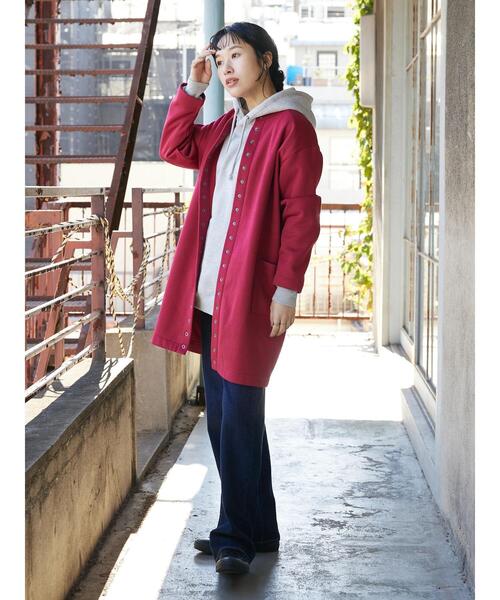 CRAFT STANDARD BOUTIQUE(クラフトスタンダードブティック)の「裏起毛BIGプルパーカー(パーカー・レディース・ブラック/グレー系その他/アイボリー/杢グレー・L/M/LL)」の18枚目の写真