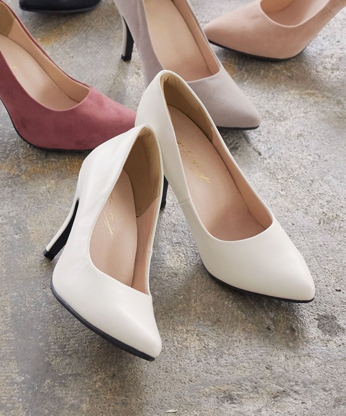 KOBE LETTUCE（コウベレタス）の「走れるパンプス ポインテッドトゥ9cmヒール（パンプス・レディース・ピンクベージュ/ブラック/ブラック系/ブラック系1/ブラウン系/ベージュ系/ベージュ系1/グレー/ベージュ/ホワイト/ピンク・LL/3L/L/XS/M/S）」の2枚目の写真