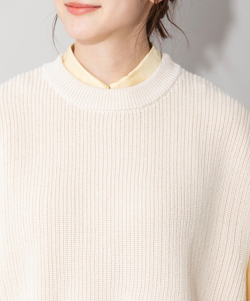 Munich（ミューニック）の「7GG変形畦編みニットジレ（ベスト・レディース・レッド/ブラック/モカ/ライトベージュ・FREE）」の18枚目の写真