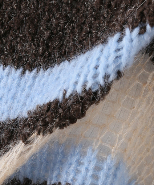 SLOBE IENA（スローブイエナ）の「モヘヤミックスボーダー（ニット