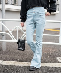 WEGO | WEGO/ハイウエストフレアデニムパンツ(デニムパンツ)