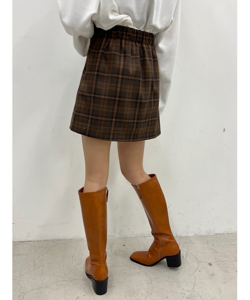 PHILLY（フィリー）の「タータンチェックミニスカパン（スカート・レディース・ブラウン/ベージュ・FREE）」の4枚目の写真