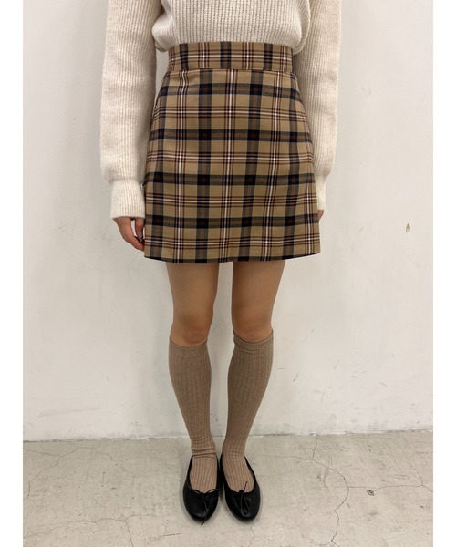 PHILLY（フィリー）の「タータンチェックミニスカパン（スカート・レディース・ブラウン/ベージュ・FREE）」の11枚目の写真