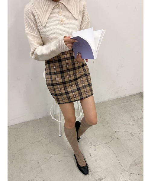 PHILLY（フィリー）の「タータンチェックミニスカパン（スカート・レディース・ブラウン/ベージュ・FREE）」の13枚目の写真