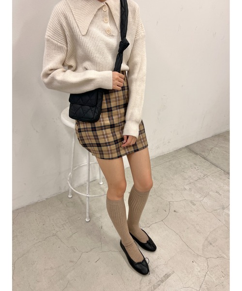PHILLY（フィリー）の「タータンチェックミニスカパン（スカート・レディース・ブラウン/ベージュ・FREE）」の15枚目の写真