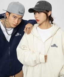 Ressaca | ワンポイントロゴ オーバーサイズ フリースジップパーカー(パーカー)