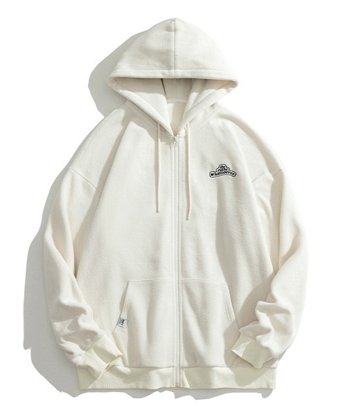 Ressaca（レサーカ）の「ワンポイントロゴ オーバーサイズ フリースジップパーカー（パーカー・メンズ・ネイビー/ホワイト/ブルー/ブラック・S/M/XL/L）」の7枚目の写真