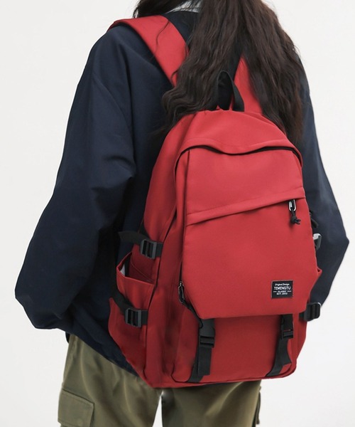 florist(フローリスト)の「【2size展開】【A4収納可】ユニセックス多機能フラップデザインリュックサック/バックパック(バックパック/リュック・レディース・ブラック系2/ブルー系2/ホワイト系2/ブラック系1/レッド系2/ホワイト系1/レッド系1/ブルー系1・M/L)」の7枚目の写真