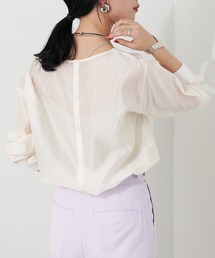 SHENERY | 後ろ開きシアーチュニックプルオーバー(シャツ/ブラウス)