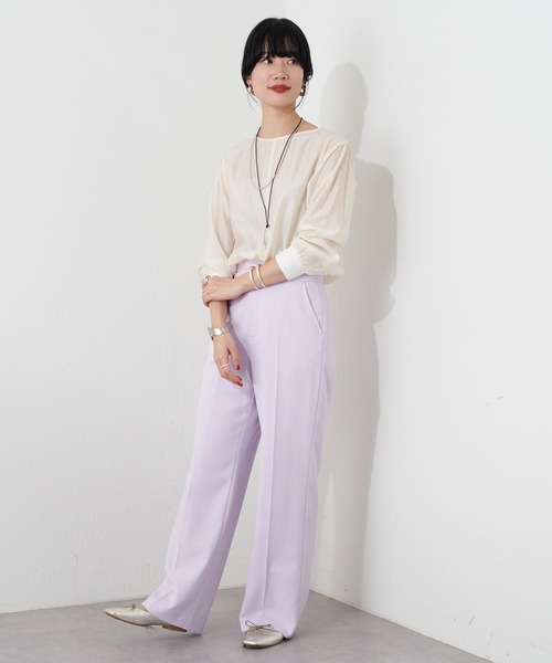 SHENERY(シーナリー)の「後ろ開きシアーチュニックプルオーバー(シャツ/ブラウス・レディース・レモンイエロー/オフホワイト/ブラック/オレンジ・FREE)」の15枚目の写真