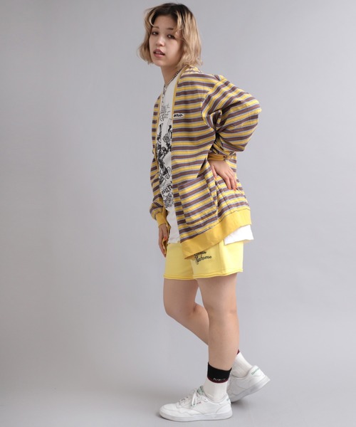 RNA(アールエヌエー)の「T1001 カットオフスウェットショートパンツ(スウェットパンツ・レディース・イエロー/ブラック/ホワイト・MEDIUM)」の11枚目の写真