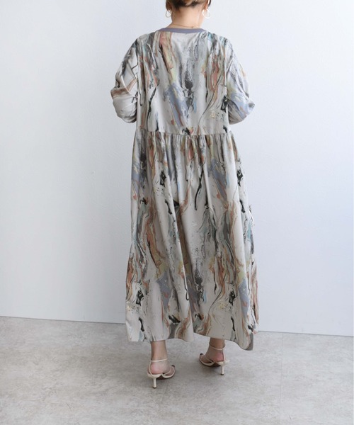 Eimee Law(エイミーロウ)の「マーブルオイルペイントptドレス(ワンピース・レディース・ライトグレー/ベージュ・38)」の18枚目の写真