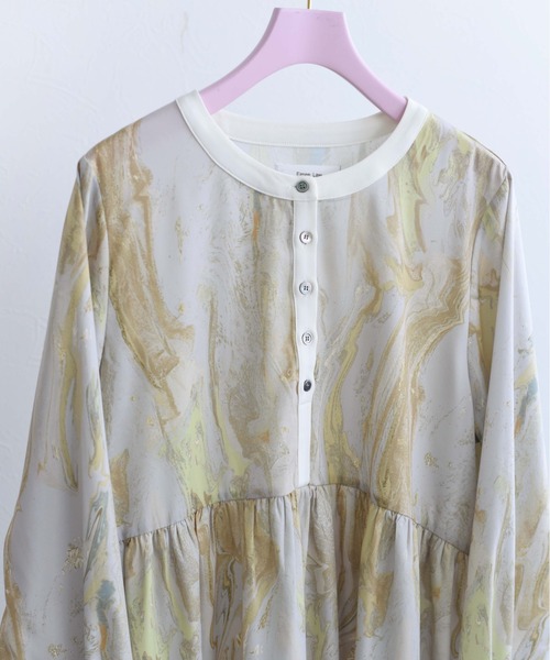 Eimee Law(エイミーロウ)の「マーブルオイルペイントptドレス(ワンピース・レディース・ライトグレー/ベージュ・38)」の10枚目の写真