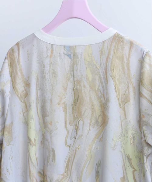 Eimee Law(エイミーロウ)の「マーブルオイルペイントptドレス(ワンピース・レディース・ライトグレー/ベージュ・38)」の13枚目の写真