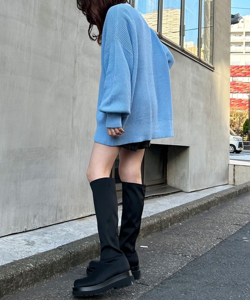 INGNI（イング）の「ストレッチタンクソールブーツ／A（ブーツ・レディース・ブラック/ブラック系その他・M/L）」の6枚目の写真