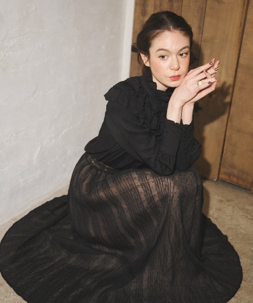 MIRO AMURETTE（ミロアミュレット）の「heroine frill blouse/フリルブラウス（シャツ/ブラウス・レディース・ブラック・FREE）」の14枚目の写真