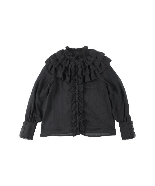 MIRO AMURETTE（ミロアミュレット）の「heroine frill blouse/フリルブラウス（シャツ/ブラウス・レディース・ブラック・FREE）」の10枚目の写真