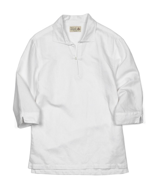 LINEN BLEND 3QSKIPPER SHIRT ダファー綿麻七分袖シャツ The DUFFER of ST.GEORGE シャツ LINEN BLEND 3Q SKIPPER SHIRT