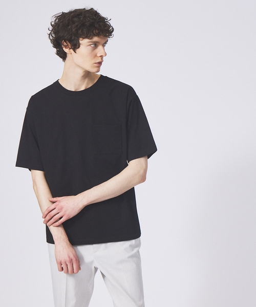 ABAHOUSE GRAY(アバハウスグレイ)の「【COOL JERSEY】プレーティング モダール 半袖 Tシャツ(Tシャツ/カットソー・メンズ・ブラック/ホワイト/チャコールグレー/グリーン/ブルー/グレイッシュベージュ・46/48)」の3枚目の写真