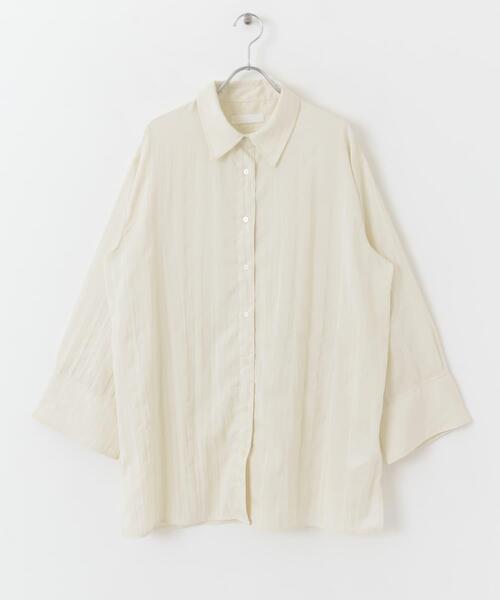 SENSE OF PLACE by URBAN RESEARCH（センスオブプレイスバイアーバンリサーチ）の「ワッシャーワイドスリーブシャツ（Tシャツ/カットソー・レディース・ピンク/チャコールグレー/アイボリー・ONE）」の17枚目の写真