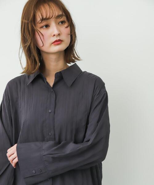 SENSE OF PLACE by URBAN RESEARCH（センスオブプレイスバイアーバンリサーチ）の「ワッシャーワイドスリーブシャツ（Tシャツ/カットソー・レディース・ピンク/チャコールグレー/アイボリー・ONE）」の18枚目の写真