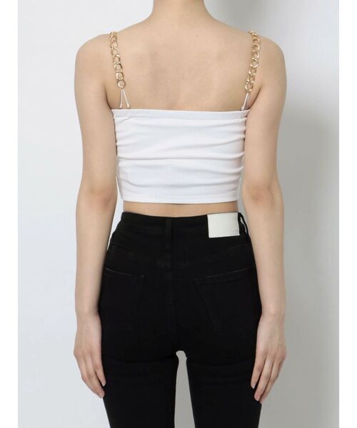 GYDA（ジェイダ）の「【WEB限定】【TINY低身長さん向け】チェーンベアビスチェ（キャミソール・レディース・オフホワイト/ブラック・FREE）」の15枚目の写真