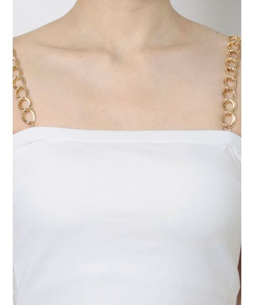 GYDA（ジェイダ）の「【WEB限定】【TINY低身長さん向け】チェーンベアビスチェ（キャミソール・レディース・オフホワイト/ブラック・FREE）」の16枚目の写真