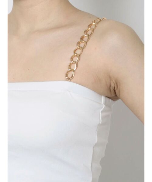 GYDA（ジェイダ）の「【WEB限定】【TINY低身長さん向け】チェーンベアビスチェ（キャミソール・レディース・オフホワイト/ブラック・FREE）」の17枚目の写真