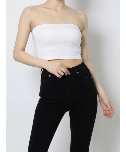 GYDA（ジェイダ）の「【WEB限定】【TINY低身長さん向け】チェーンベアビスチェ（キャミソール・レディース・オフホワイト/ブラック・FREE）」の20枚目の写真