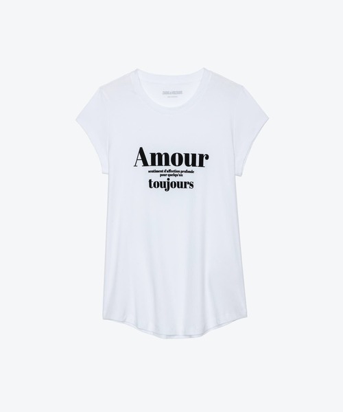 ZADIG&VOLTAIRE(ザディグ エ ヴォルテール)の「SKINNY AMOUR TOUJOURS(Tシャツ/カットソー・レディース・ホワイト・XS/S/M/L)」の6枚目の写真