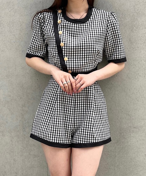 Voyage titty&Co.PETIT（ボヤージュティティアンドコープチ）の「【Voyage titty&Co.PETIT】パイピングチェックショーパン（その他パンツ・レディース・マルチ・FREE）」の5枚目の写真