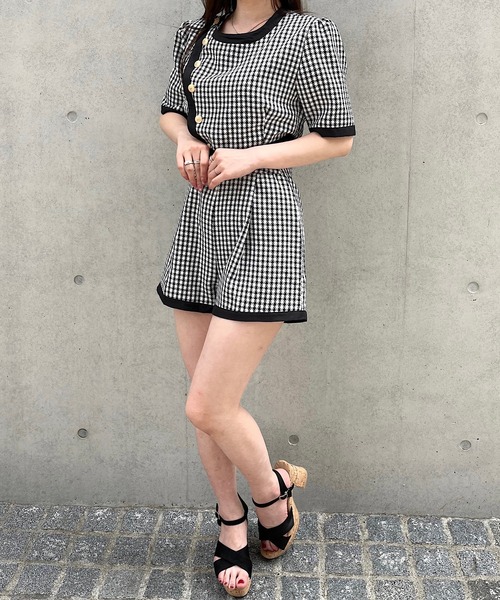 Voyage titty&Co.PETIT（ボヤージュティティアンドコープチ）の「【Voyage titty&Co.PETIT】パイピングチェックショーパン（その他パンツ・レディース・マルチ・FREE）」の7枚目の写真