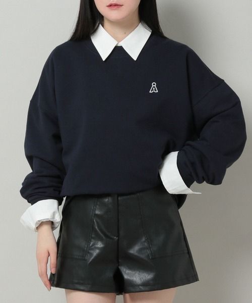 ALAND(エーランド)の「【UNISEX】ALAND/スモールロゴプルオーバー(ウラケ) 2184074(スウェット・レディース・ブラック/アイボリー/ネイビー・MEDIUM/LARGE)」の3枚目の写真