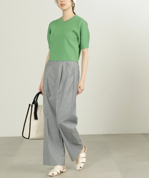 FREE'S MART（フリーズマート）の「◆[Sシリーズ対応]ストレートワイドタックパンツ（その他パンツ・レディース・ベージュ/グレー/グリーン・X-SMALL/SMALL/MEDIUM）」の4枚目の写真