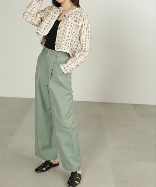 FREE'S MART（フリーズマート）の「◆[Sシリーズ対応]ストレートワイドタックパンツ（その他パンツ・レディース・ベージュ/グレー/グリーン・X-SMALL/SMALL/MEDIUM）」の8枚目の写真