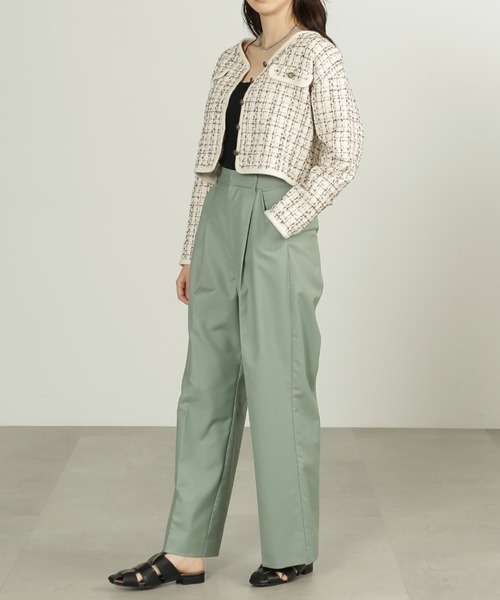 FREE'S MART（フリーズマート）の「◆[Sシリーズ対応]ストレートワイドタックパンツ（その他パンツ・レディース・ベージュ/グレー/グリーン・X-SMALL/SMALL/MEDIUM）」の7枚目の写真