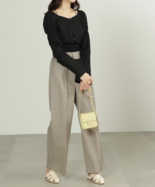 FREE'S MART（フリーズマート）の「◆[Sシリーズ対応]ストレートワイドタックパンツ（その他パンツ・レディース・ベージュ/グレー/グリーン・X-SMALL/SMALL/MEDIUM）」の11枚目の写真