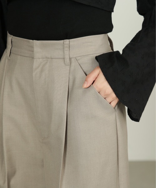 FREE'S MART（フリーズマート）の「◆[Sシリーズ対応]ストレートワイドタックパンツ（その他パンツ・レディース・ベージュ/グレー/グリーン・X-SMALL/SMALL/MEDIUM）」の9枚目の写真