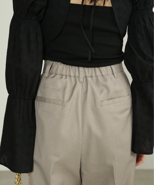 FREE'S MART（フリーズマート）の「◆[Sシリーズ対応]ストレートワイドタックパンツ（その他パンツ・レディース・ベージュ/グレー/グリーン・X-SMALL/SMALL/MEDIUM）」の6枚目の写真
